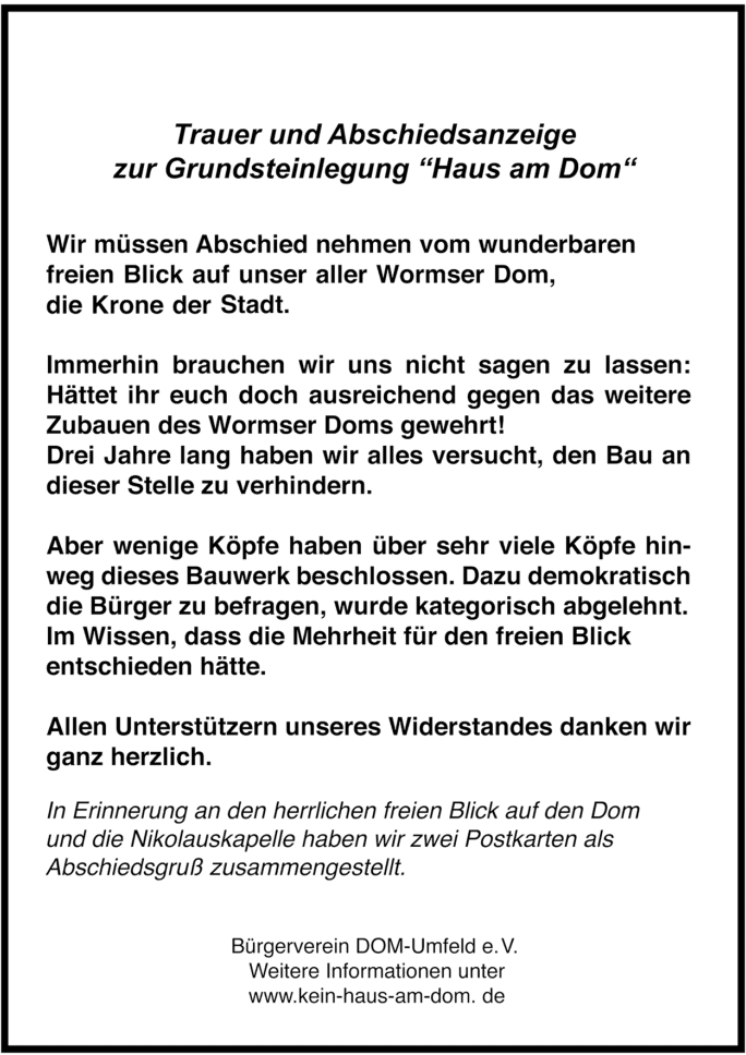 Traueranzeige